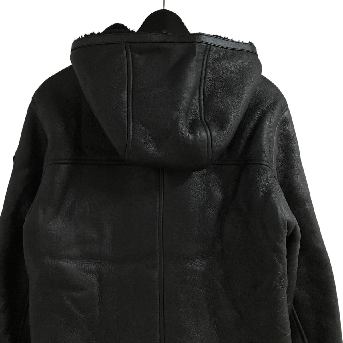 MONCLER レザーシャルナスレ フードレザージャケット ムートンジャケット 古着・中古-4枚目のアイテム画像