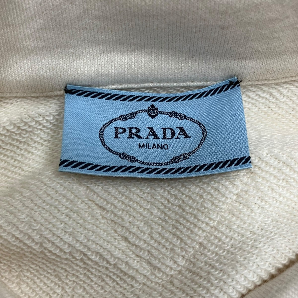 PRADA(プラダ) ロゴポロシャツ 135726 アイボリー×バーガンディー