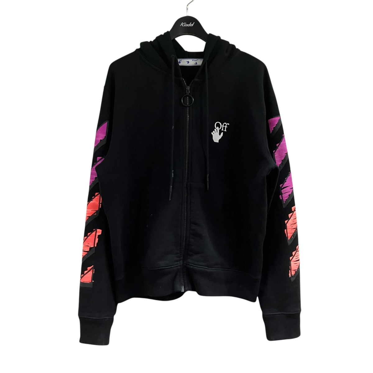 OFFWHITE バックバイアスジップアップパーカー 古着・中古-1枚目のアイテム画像