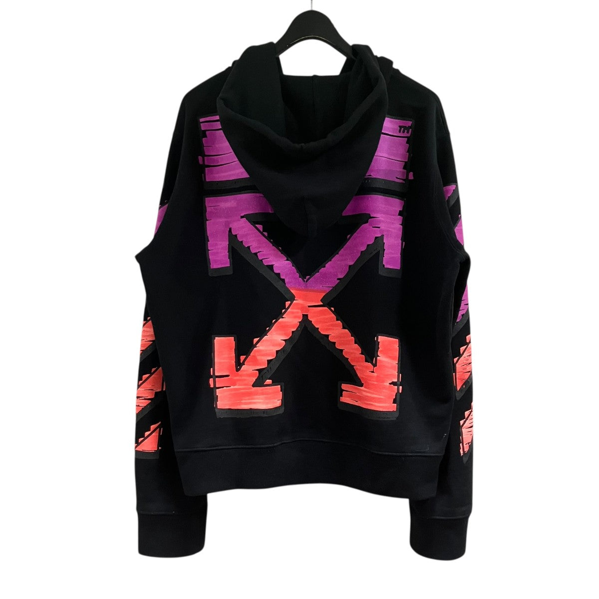 OFFWHITE バックバイアスジップアップパーカー 古着・中古-3枚目のアイテム画像