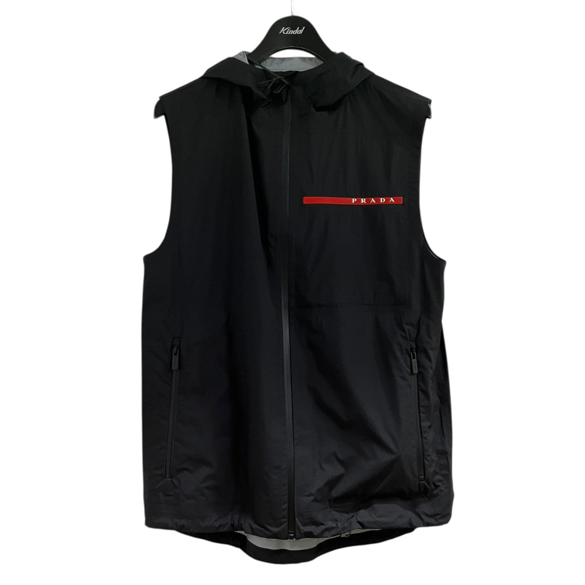 PRADA SPORTS リネアロッサ ロゴ ベスト 古着・中古-1枚目のアイテム画像