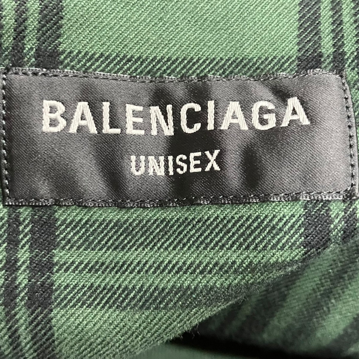 BALENCIAGA チェックフーデッドシャツ 古着・中古-6枚目のアイテム画像