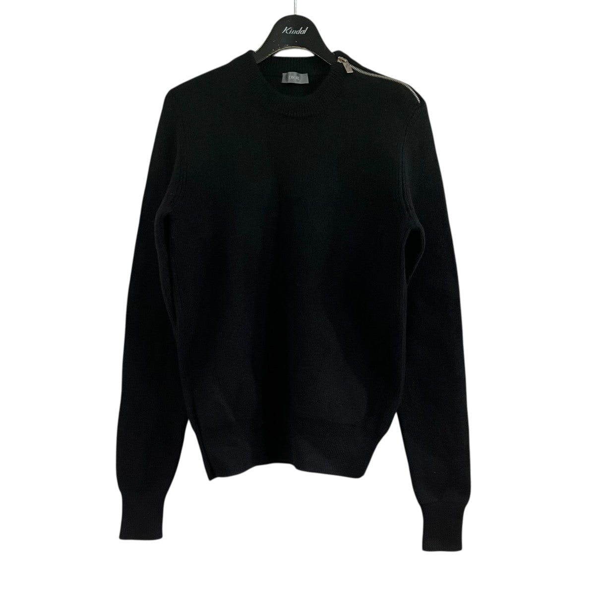 DIOR ショルダージップクルーネックニット 古着・中古-1枚目のアイテム画像