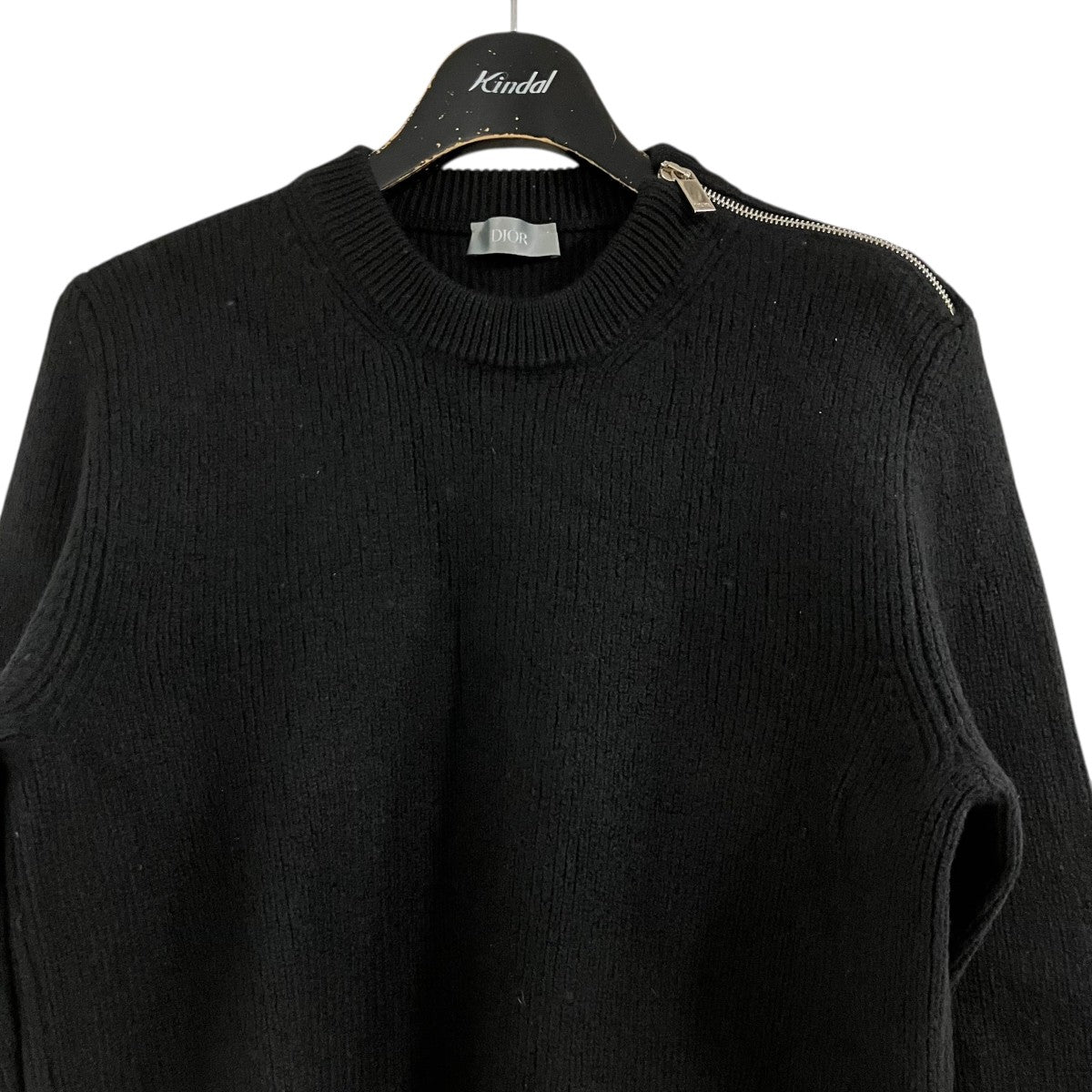 DIOR ショルダージップクルーネックニット 古着・中古-2枚目のアイテム画像