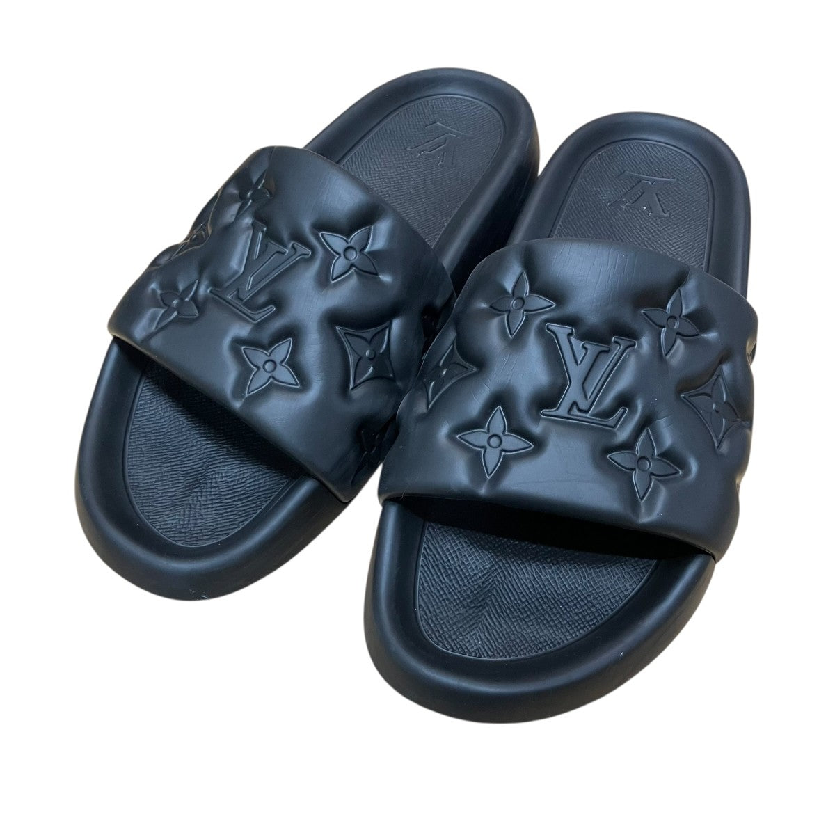 LOUIS VUITTON エンボスモノグラムスライドサンダル 古着・中古-1枚目のアイテム画像