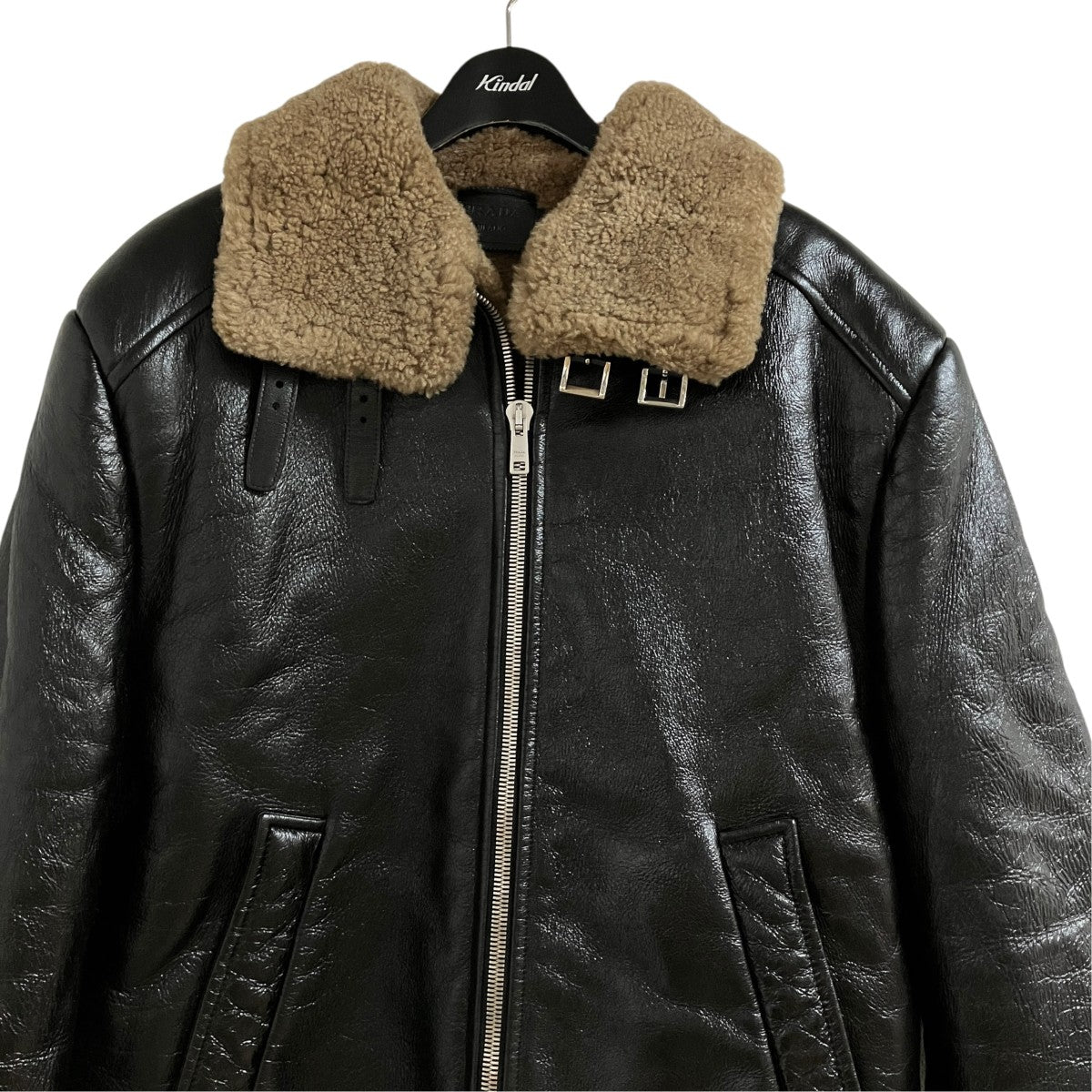 PRADA ムートンフライトジャケット 古着・中古-2枚目のアイテム画像