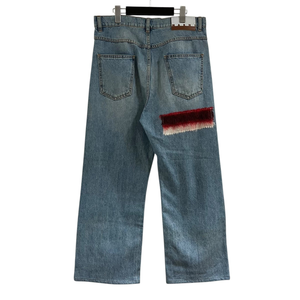 MARNI エンブロイダリーストライプパッチデニムパンツ 古着・中古-4枚目のアイテム画像