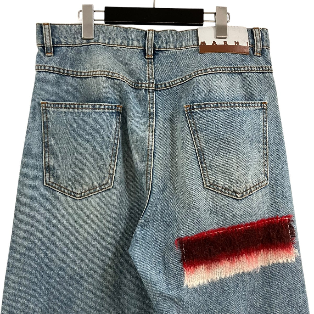 MARNI エンブロイダリーストライプパッチデニムパンツ 古着・中古-5枚目のアイテム画像