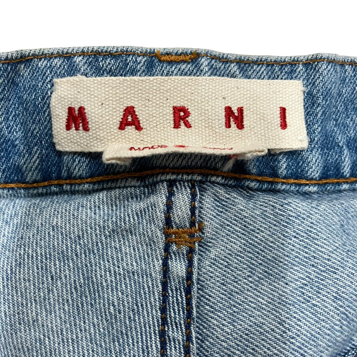 MARNI エンブロイダリーストライプパッチデニムパンツ 古着・中古-7枚目のアイテム画像