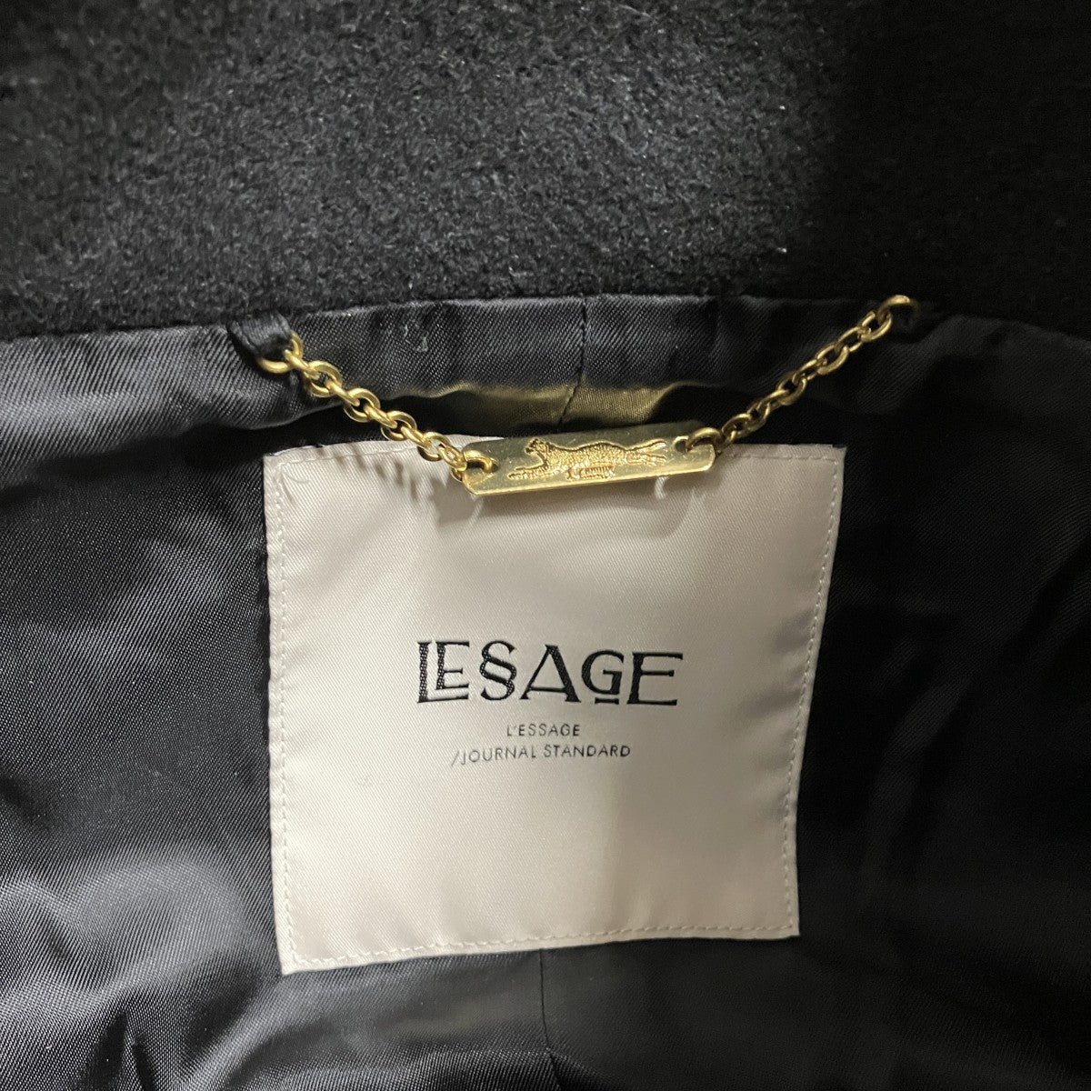 LESAGE トップビーバースタンドショートコート 古着・中古-5枚目のアイテム画像