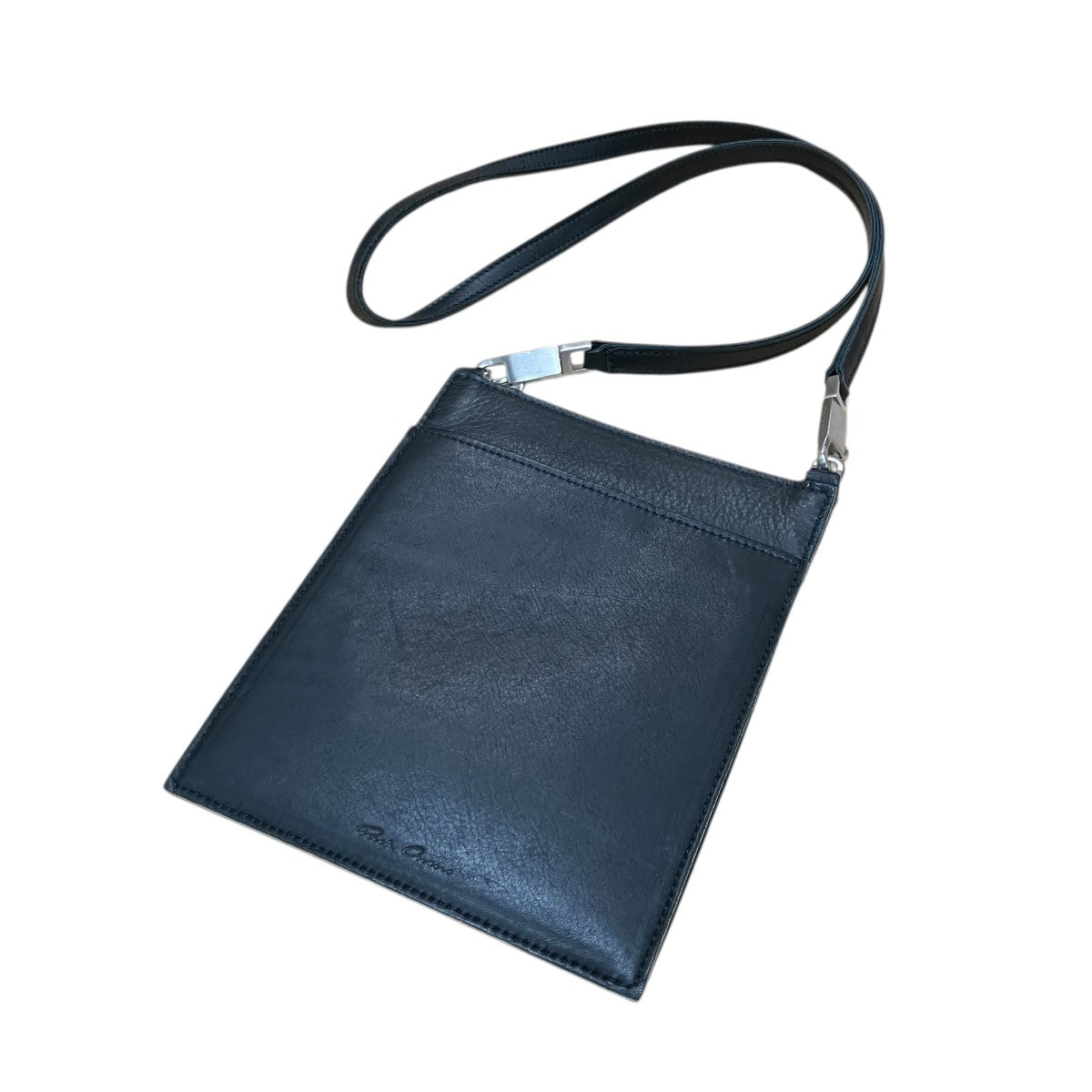 RICK OWENS クリアポケットレザーサコッシュ 古着・中古-1枚目のアイテム画像