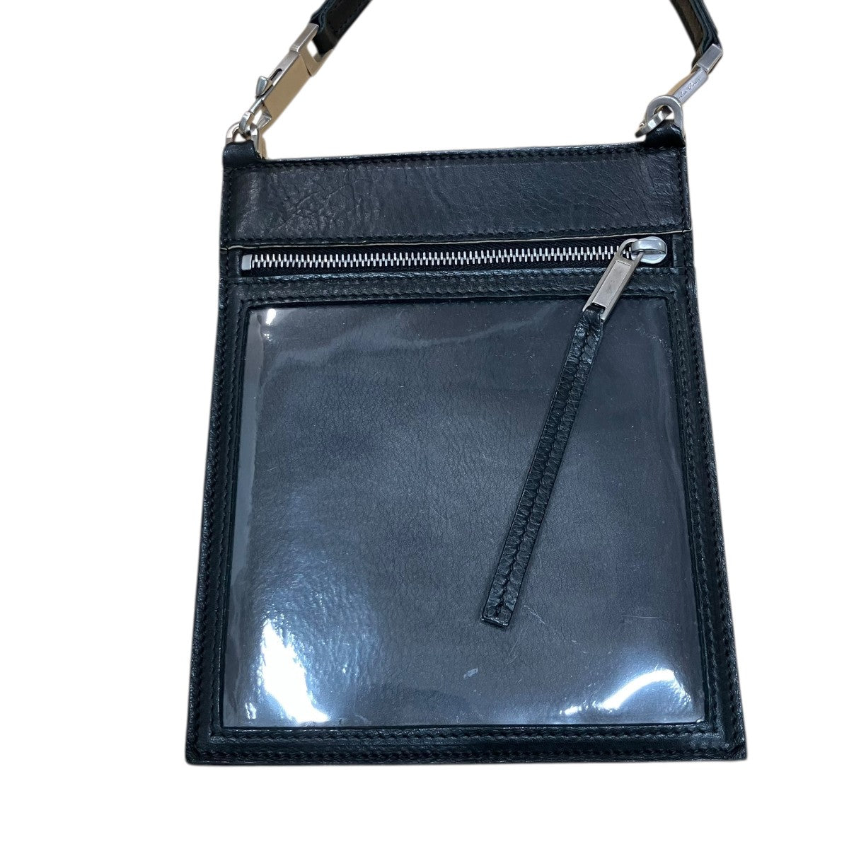 RICK OWENS クリアポケットレザーサコッシュ 古着・中古-3枚目のアイテム画像
