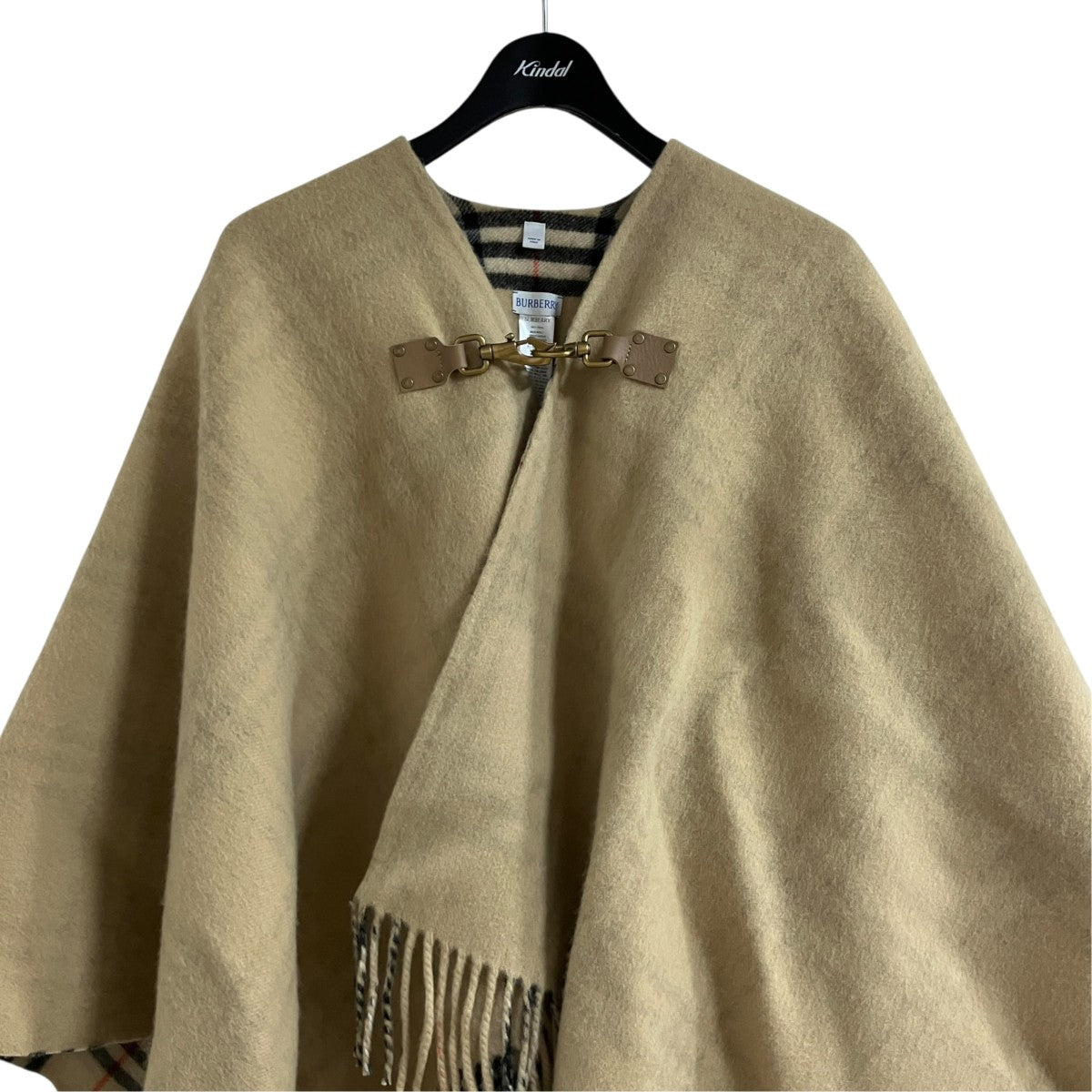 BURBERRY ノヴァチェックウールケープ 古着・中古-2枚目のアイテム画像