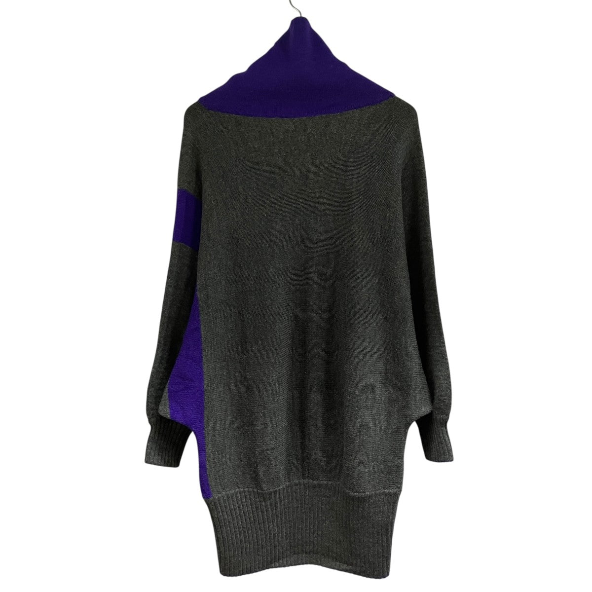 ISSEYMIYAKEダークグレー タートルネック ISSEY MIYAKE(イッセイミヤケ) ビッグタートルネックニット グレー