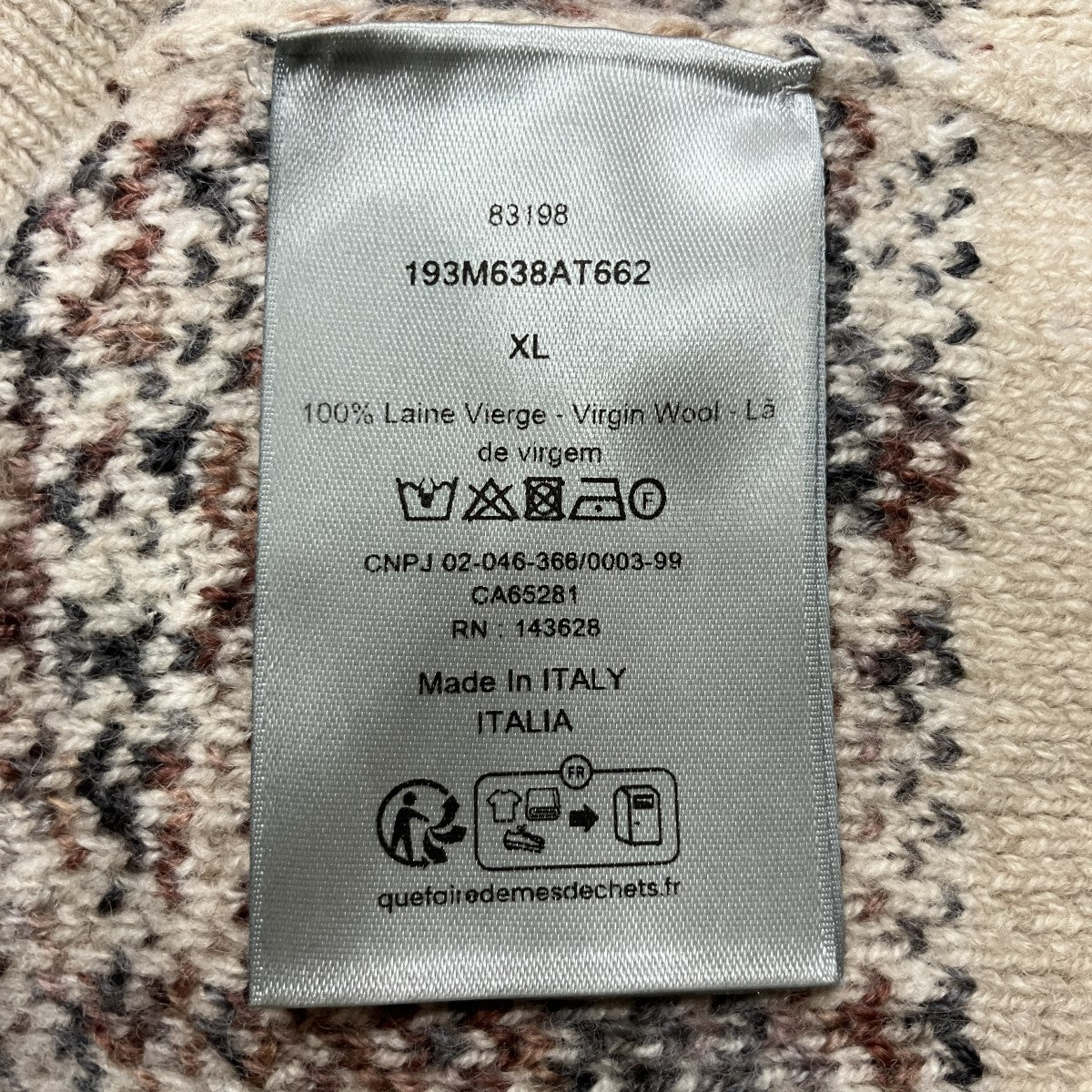 DIOR オブリークニット 古着・中古-6枚目のアイテム画像