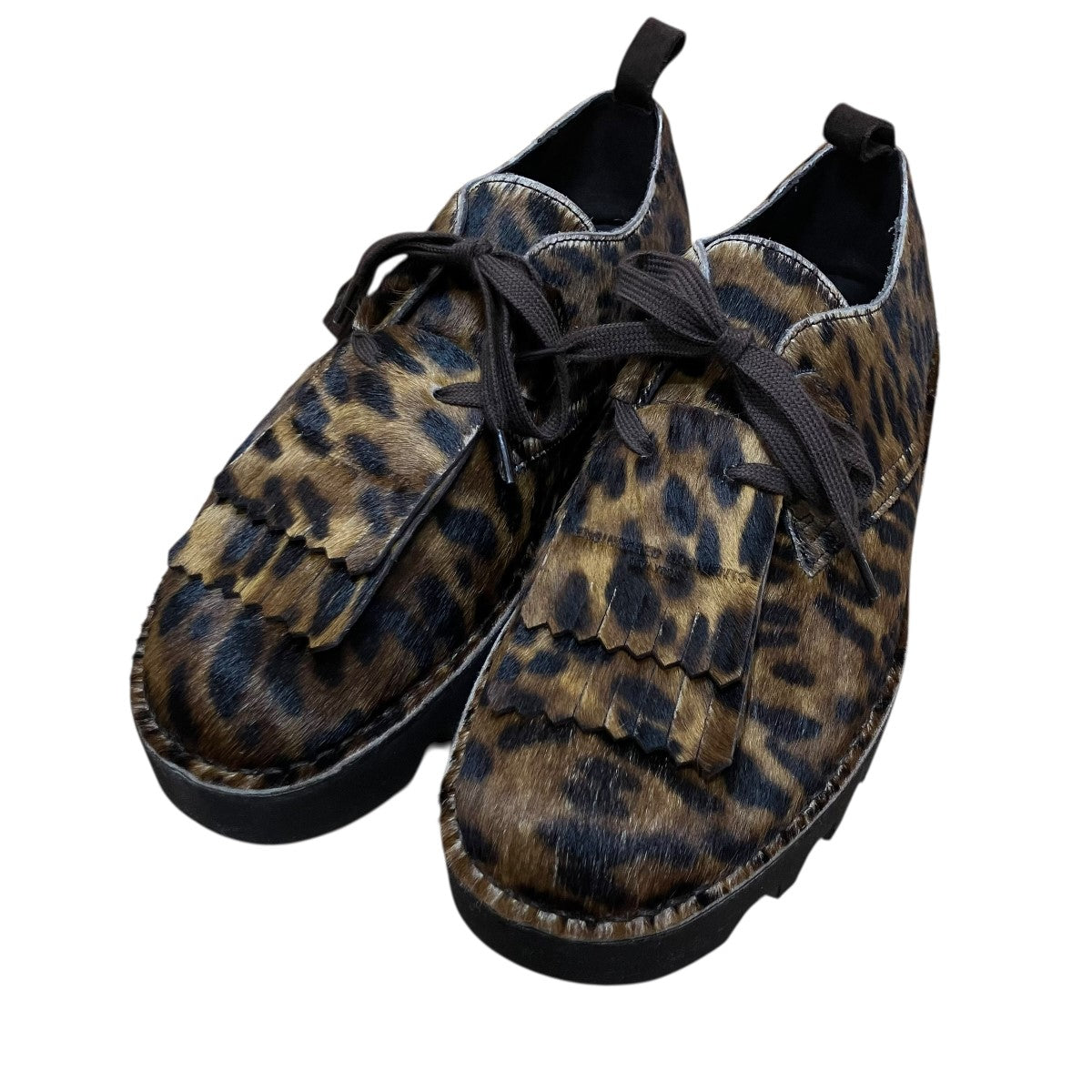 CLARKS×Engineered Garments レオパードハラコシューズ 古着・中古-1枚目のアイテム画像