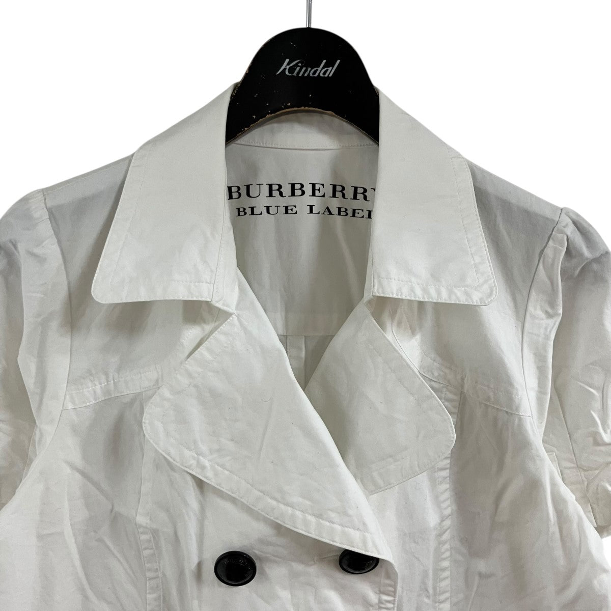 BURBERRY BLUE LABEL 半袖クロップドシャツ 古着・中古-2枚目のアイテム画像
