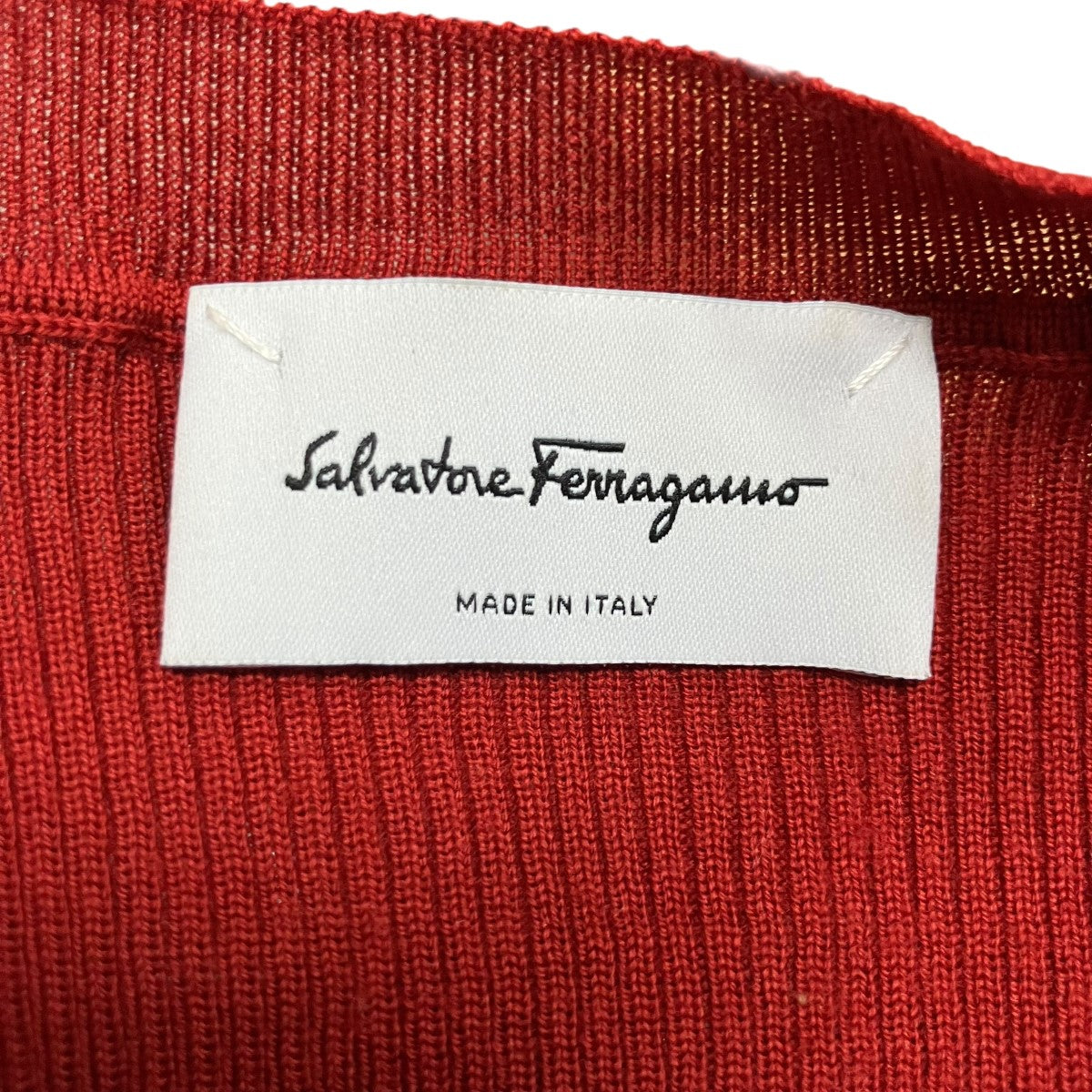 Salvatore Ferragamo ロゴリブニット 古着・中古-5枚目のアイテム画像