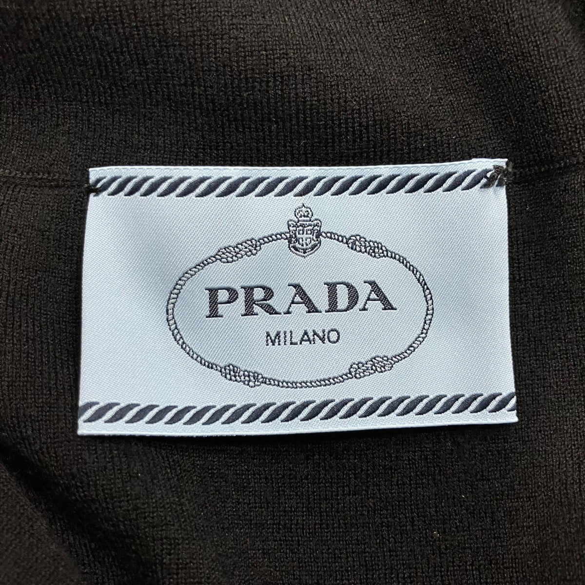 PRADA 三角プレート付きナイロン切替ニットワンピース 古着・中古-6枚目のアイテム画像