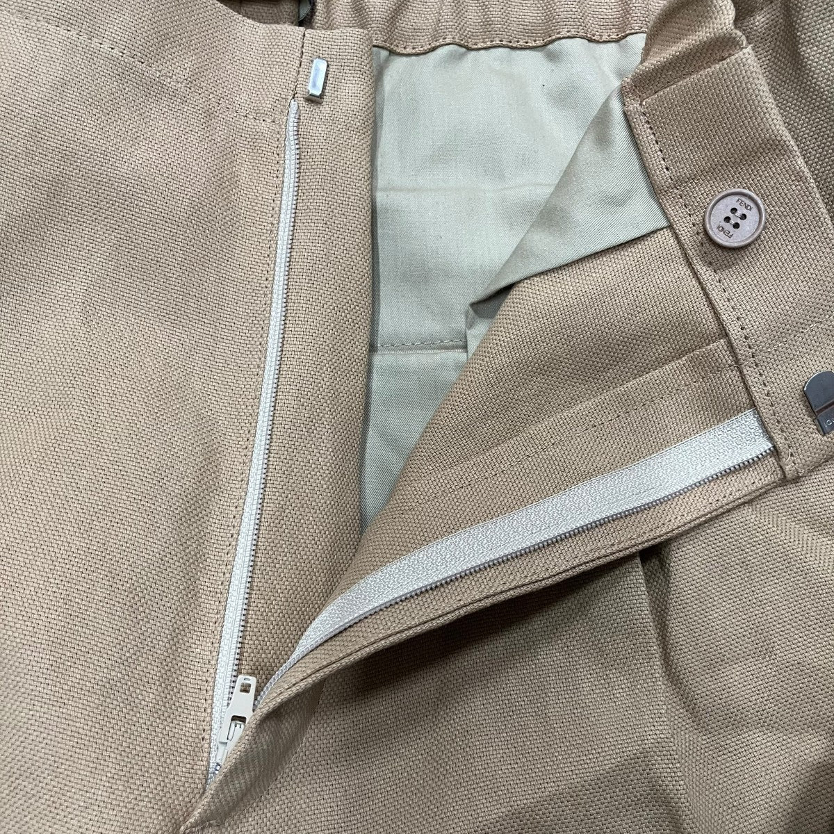FENDI テキスタイルペーパー タックワイドストレートパンツ 古着・中古-5枚目のアイテム画像