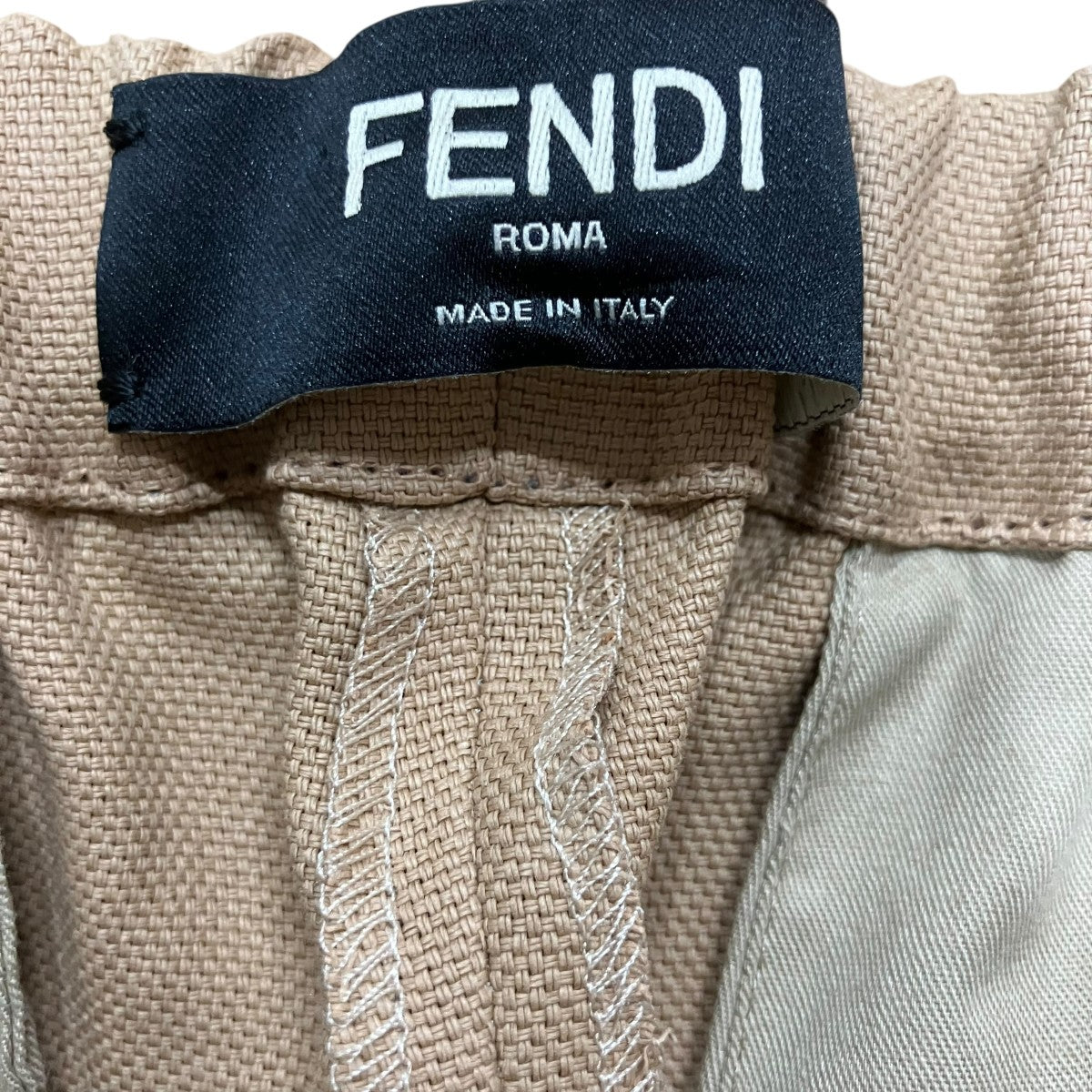 FENDI テキスタイルペーパー タックワイドストレートパンツ 古着・中古-6枚目のアイテム画像