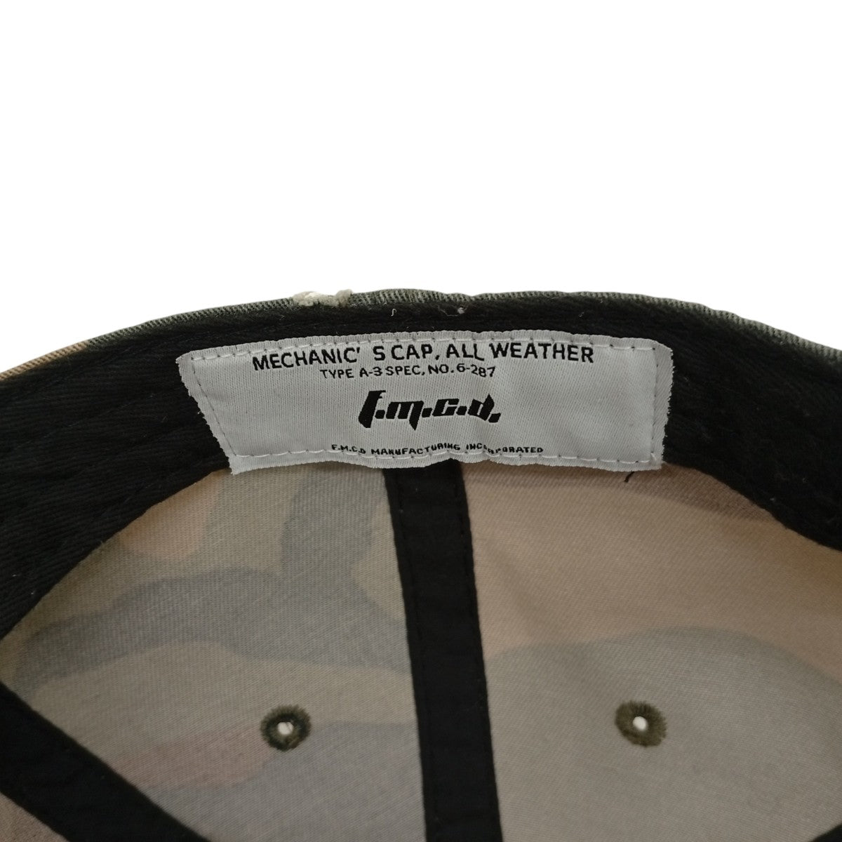 BASICKS フロント ロゴカモフラージュ柄キャップ6-287 古着・中古-7枚目のアイテム画像