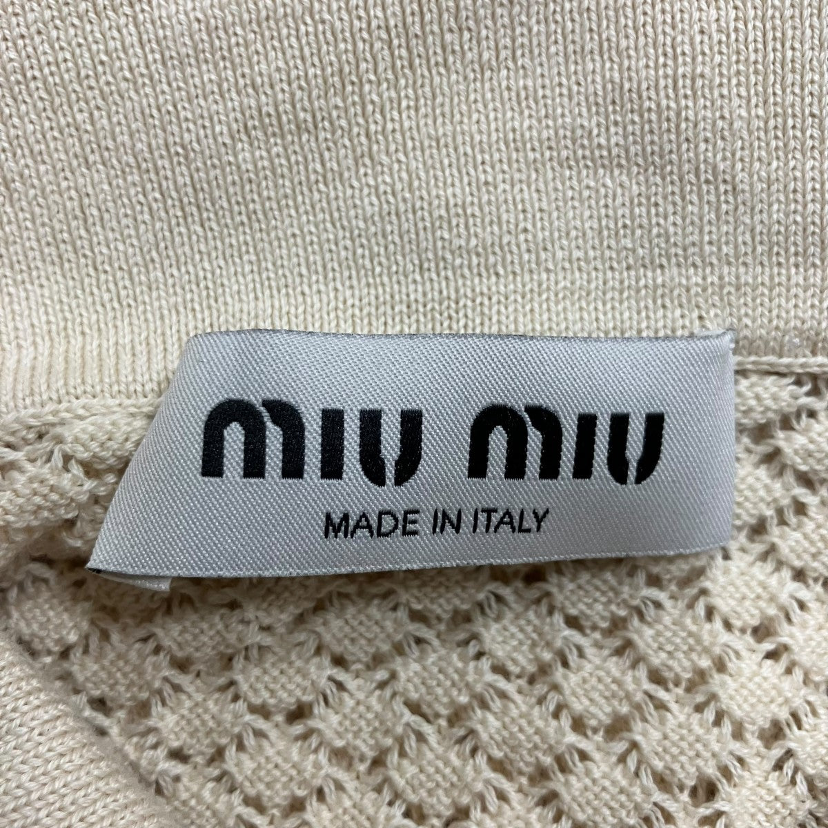 MIU MIU ロゴニットポロシャツ 古着・中古-5枚目のアイテム画像