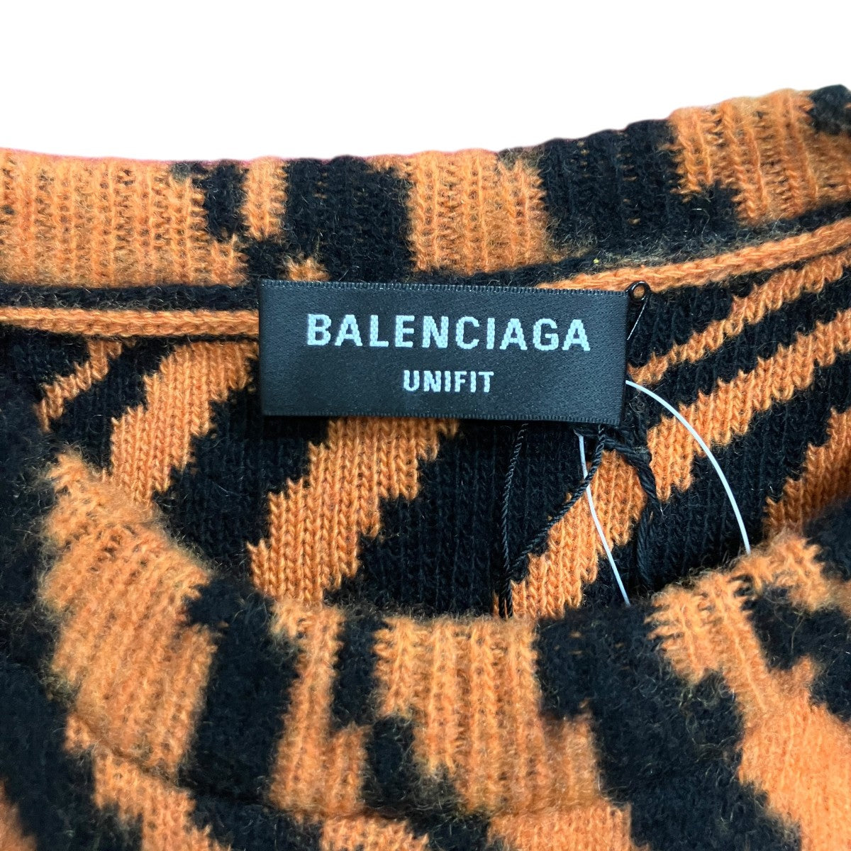 BALENCIAGA ゼブラニットセーター 古着・中古-5枚目のアイテム画像