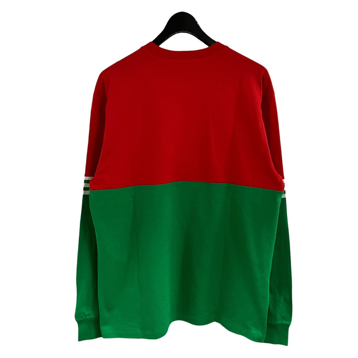 GUCCI  コラボ 長袖 ロングスリーブ S GUCCI×adidas ロゴロングスリーブTシャツ 722947 レッド×グリーン
