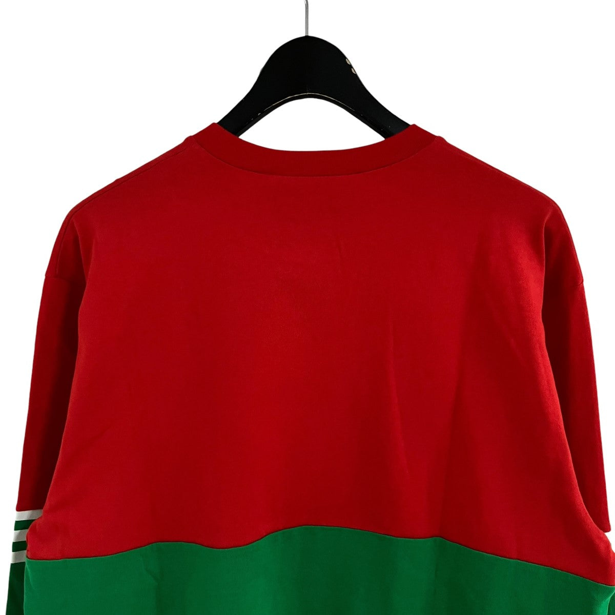 GUCCI×adidas ロゴロングスリーブTシャツ 722947 レッド×グリーン