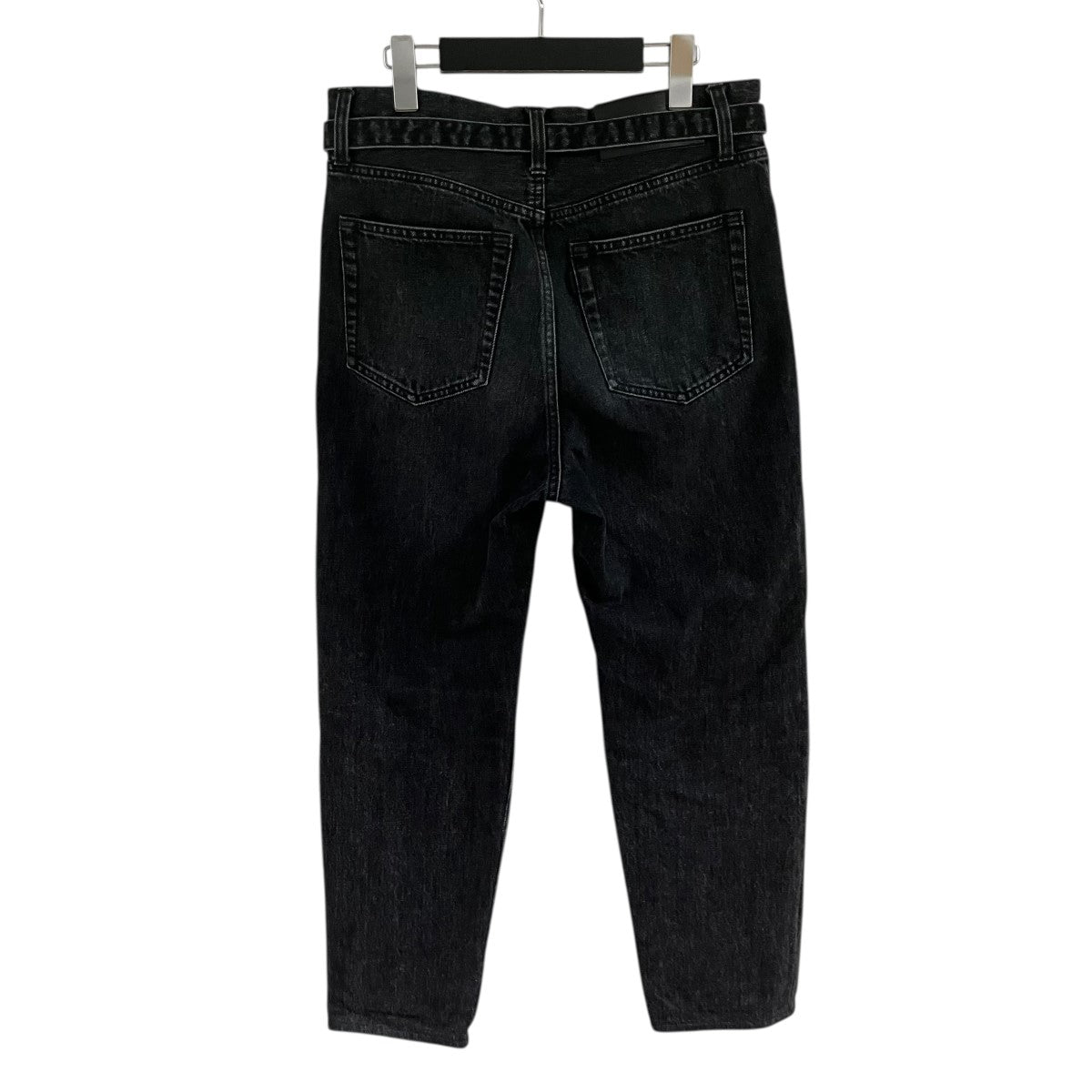 sacai ウォッシュド加工ベルテッドデニムパンツ 古着・中古-4枚目のアイテム画像