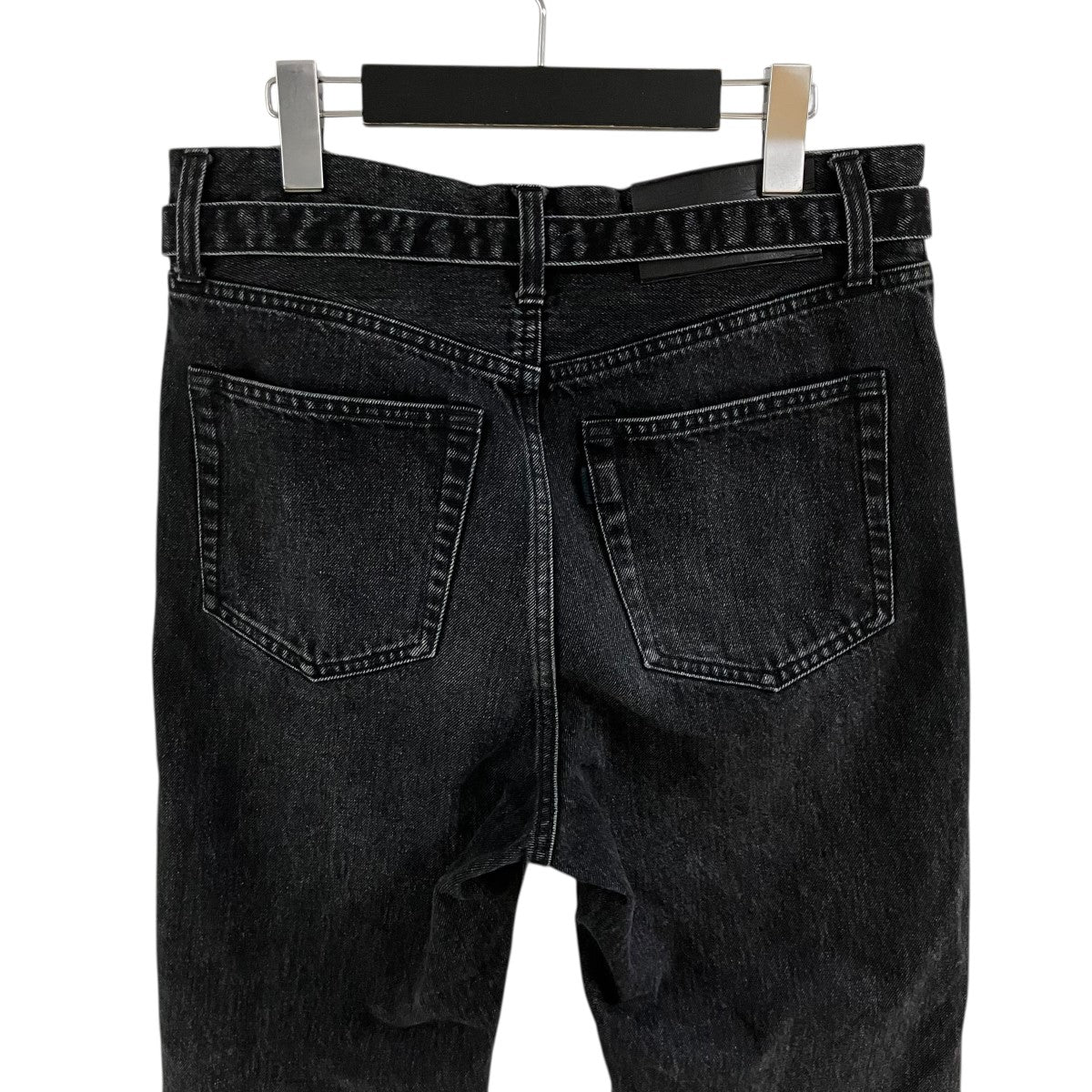 sacai ウォッシュド加工ベルテッドデニムパンツ 古着・中古-5枚目のアイテム画像