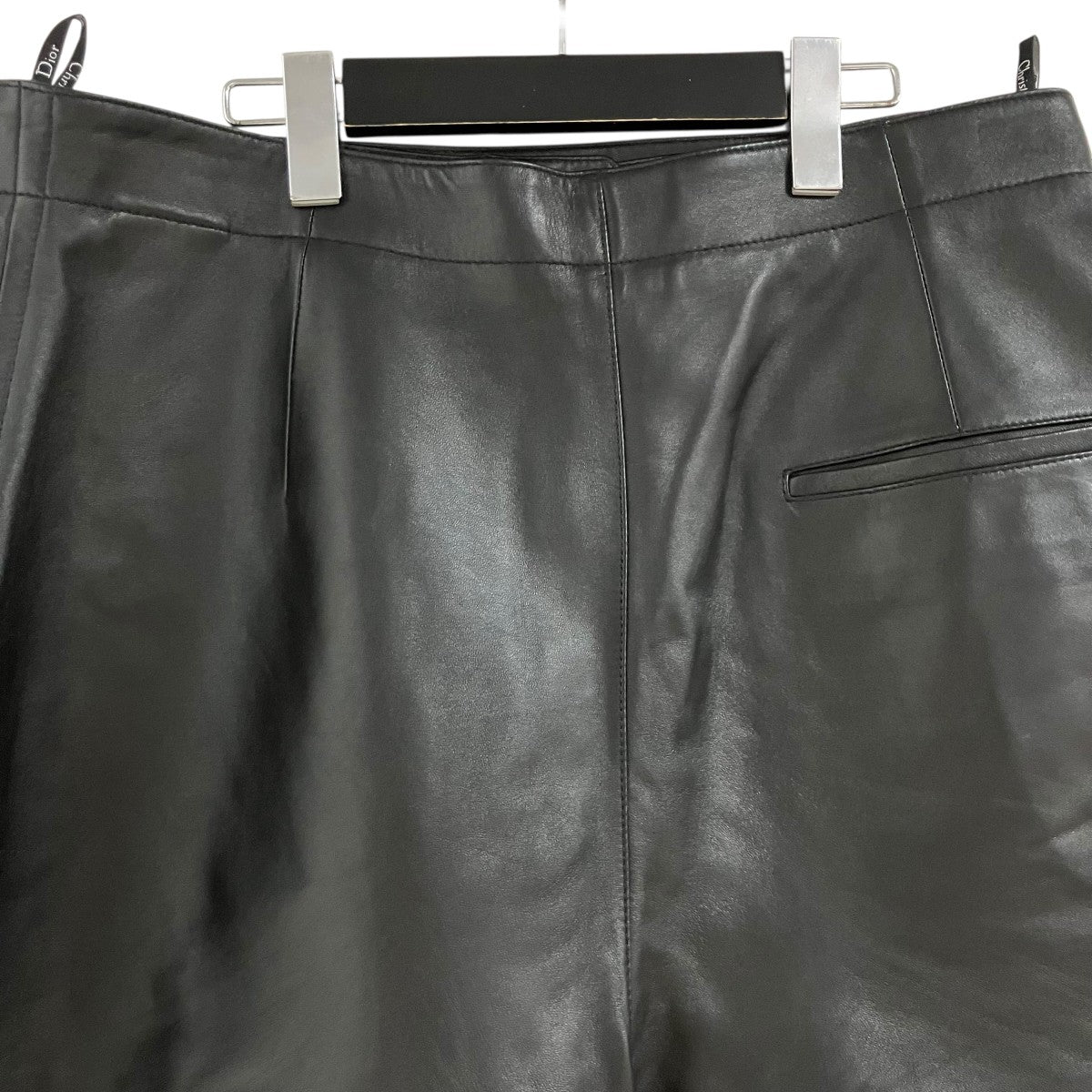 Christian Dior CDバックルラムレザーショートパンツ 古着・中古-4枚目のアイテム画像