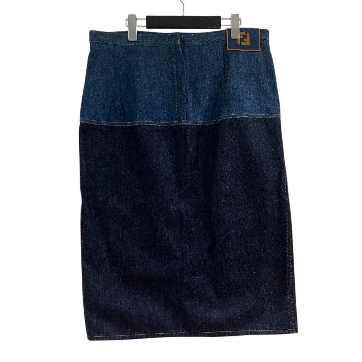 FENDI FFパッチバイカラーデニムスカート 古着・中古-3枚目のアイテム画像