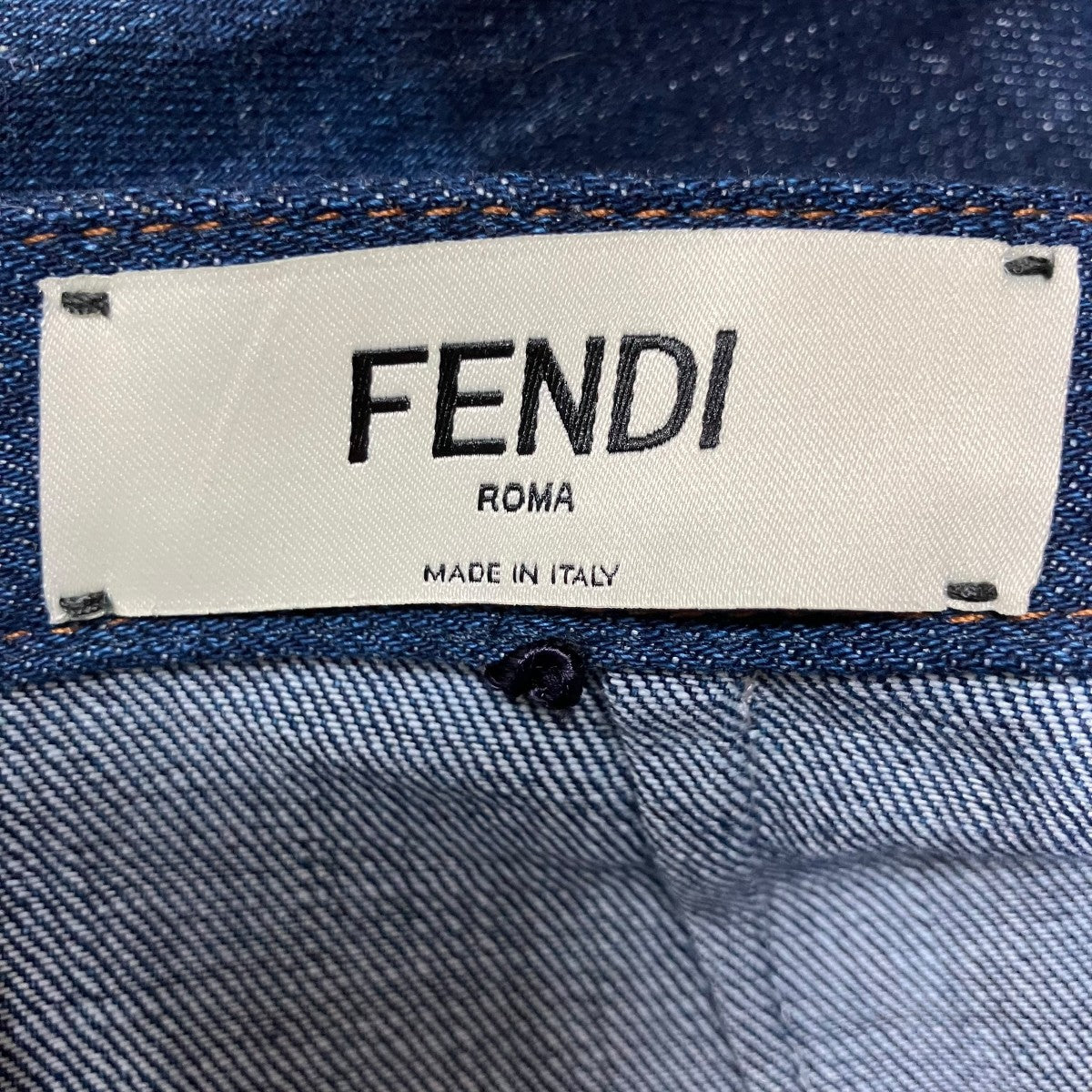 FENDI FFパッチバイカラーデニムスカート 古着・中古-5枚目のアイテム画像