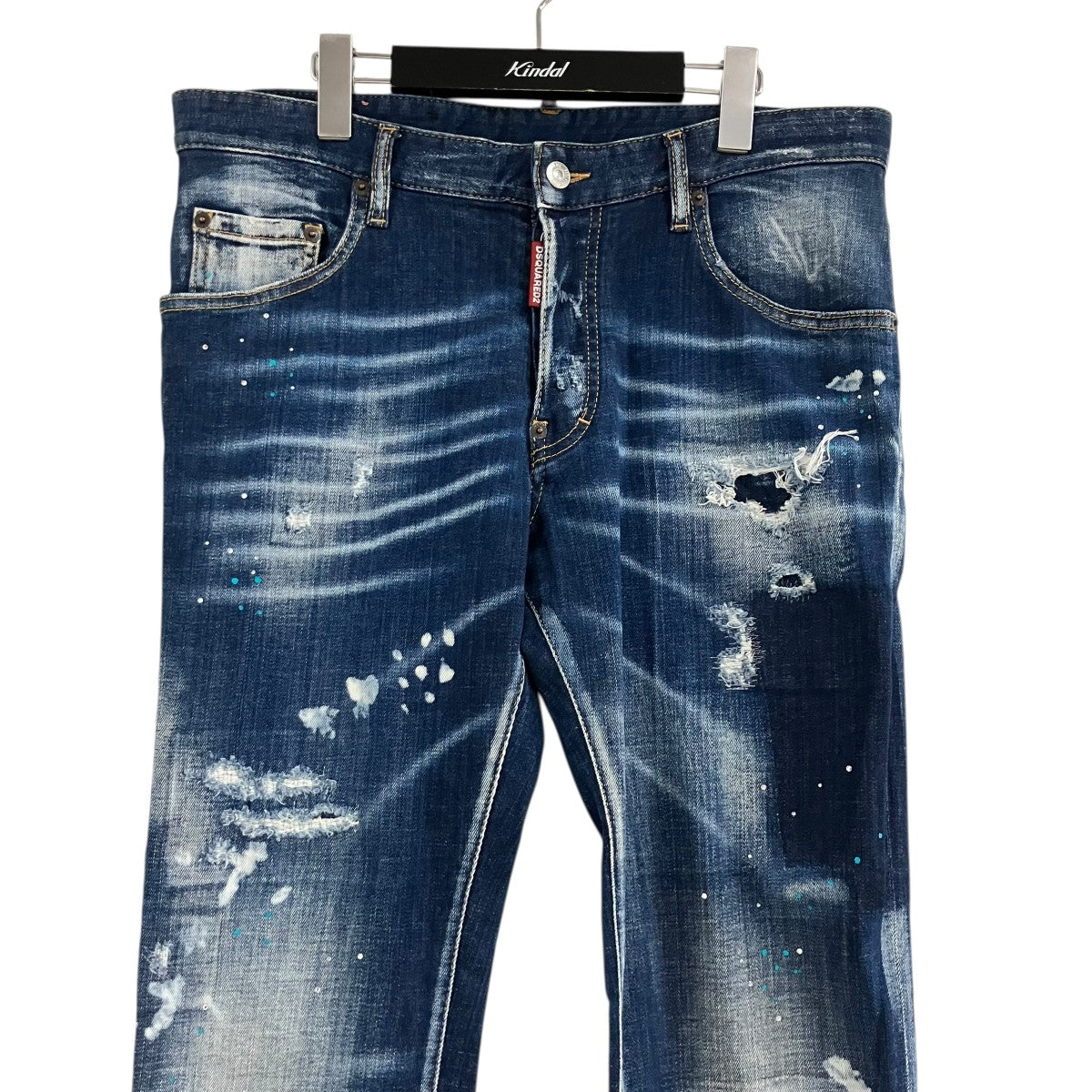 DSQUARED2 ダメージ加工 ラインストーンデニムパンツ ジーンズ 古着・中古-2枚目のアイテム画像