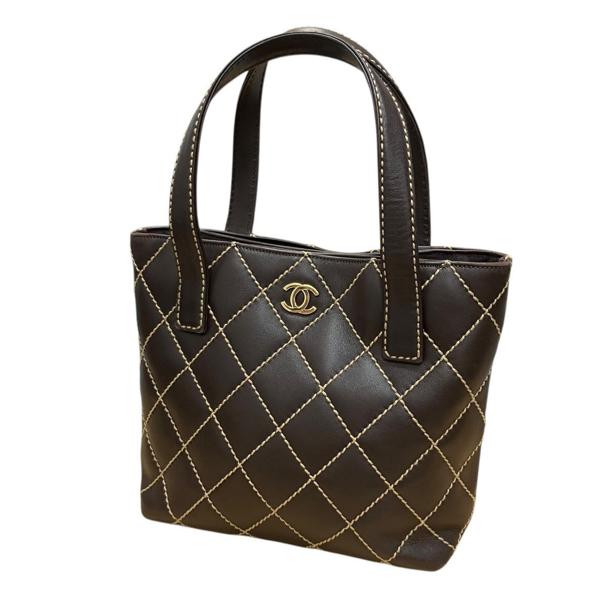CHANEL ワイルドステッチレザートートバッグ 古着・中古-1枚目のアイテム画像