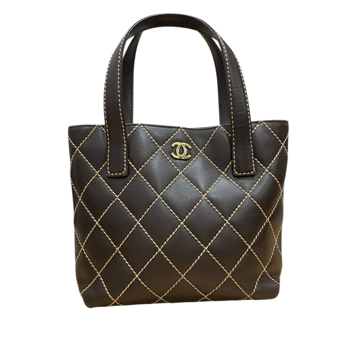 CHANEL ワイルドステッチレザートートバッグ 古着・中古-2枚目のアイテム画像