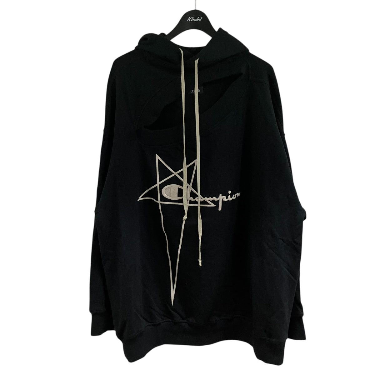 RICK OWENS×Champion プルオーバーパーカー 古着・中古-1枚目のアイテム画像