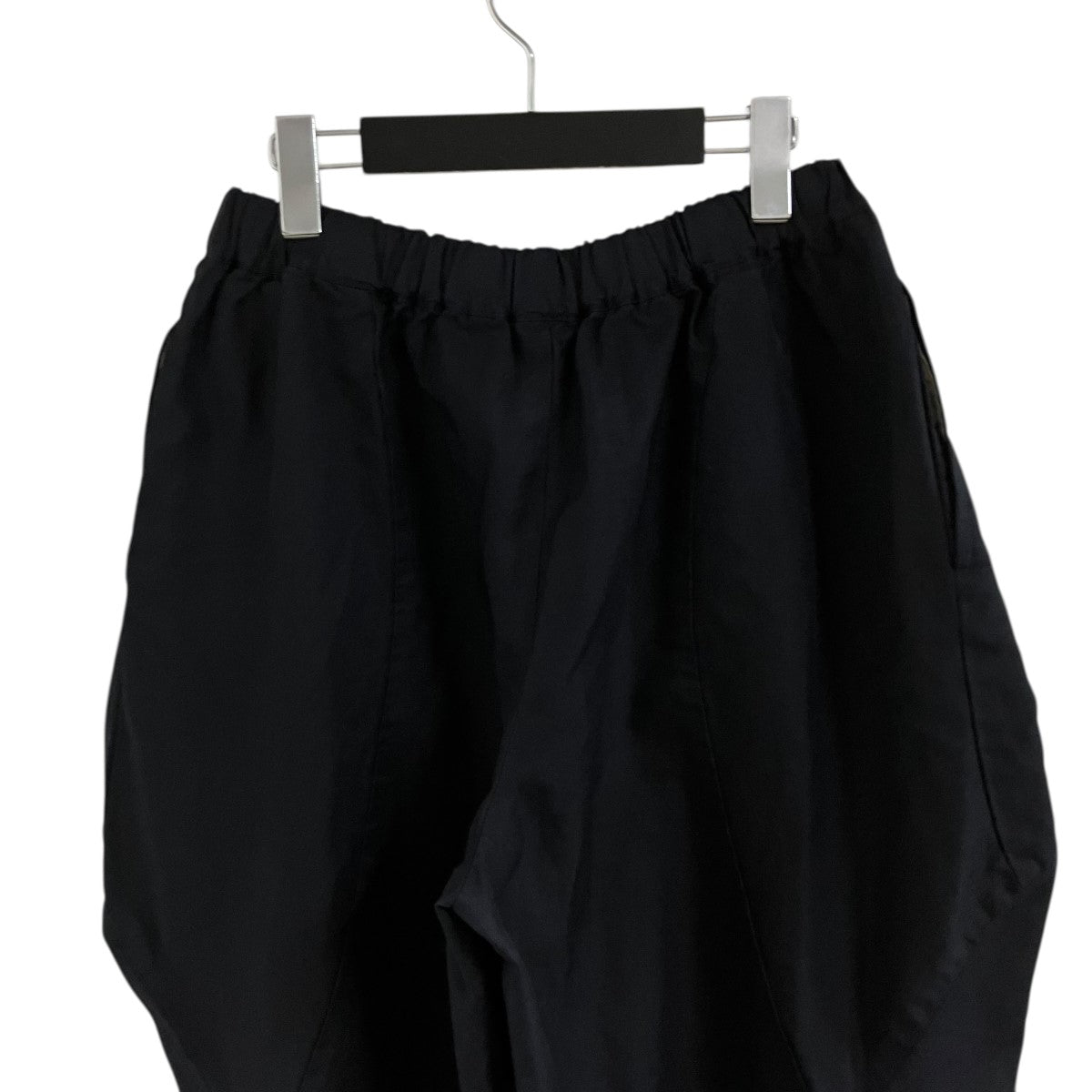 ポリエステル縮絨ワイドクロップドパンツ