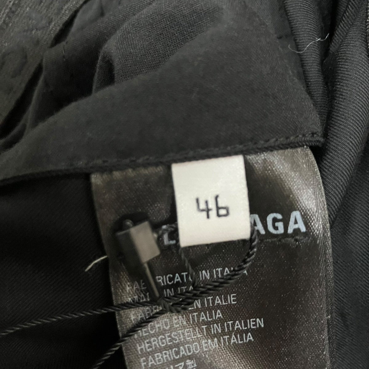 BALENCIAGA ウエストロゴスラックスワイドパンツ 古着・中古-6枚目のアイテム画像