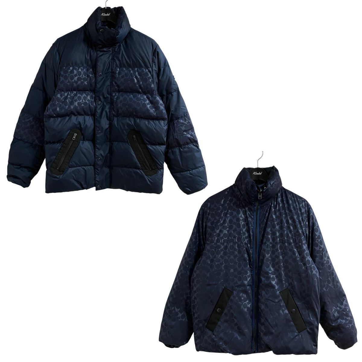 COACH ブランドロゴリバーシブル ダウン ジャケット 古着・中古-1枚目のアイテム画像