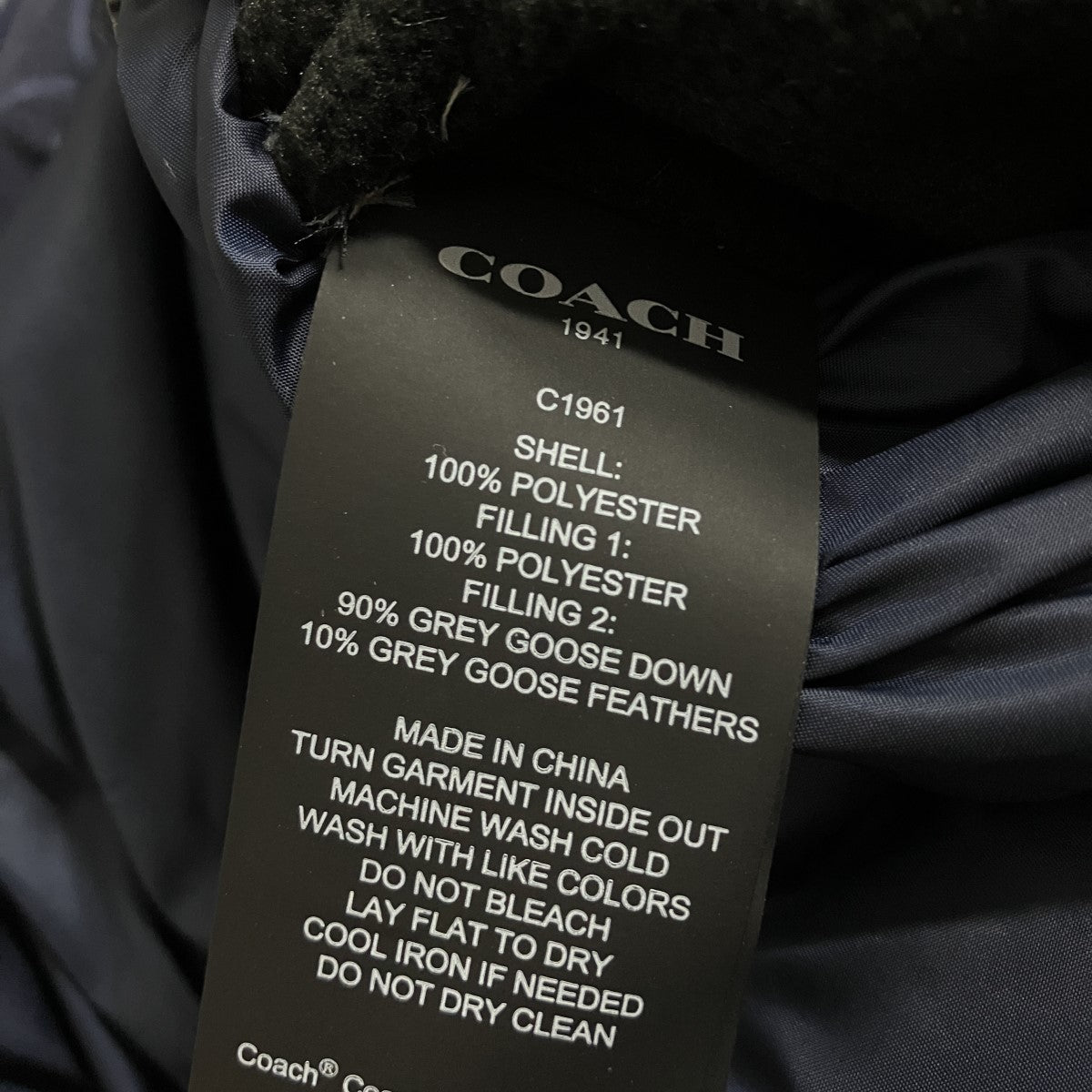 COACH ブランドロゴリバーシブル ダウン ジャケット 古着・中古-8枚目のアイテム画像