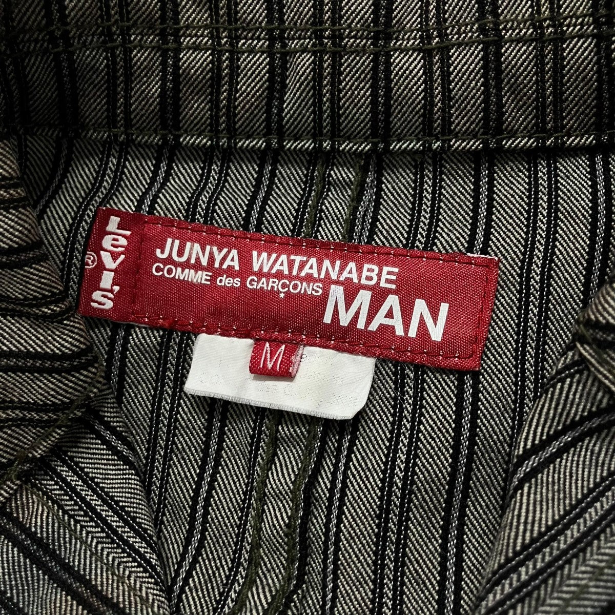 JUNYA WATANABE CdG MAN×LEVI’S カモフラージュ柄 ストライプ テーラード ジャケット 古着・中古-5枚目のアイテム画像