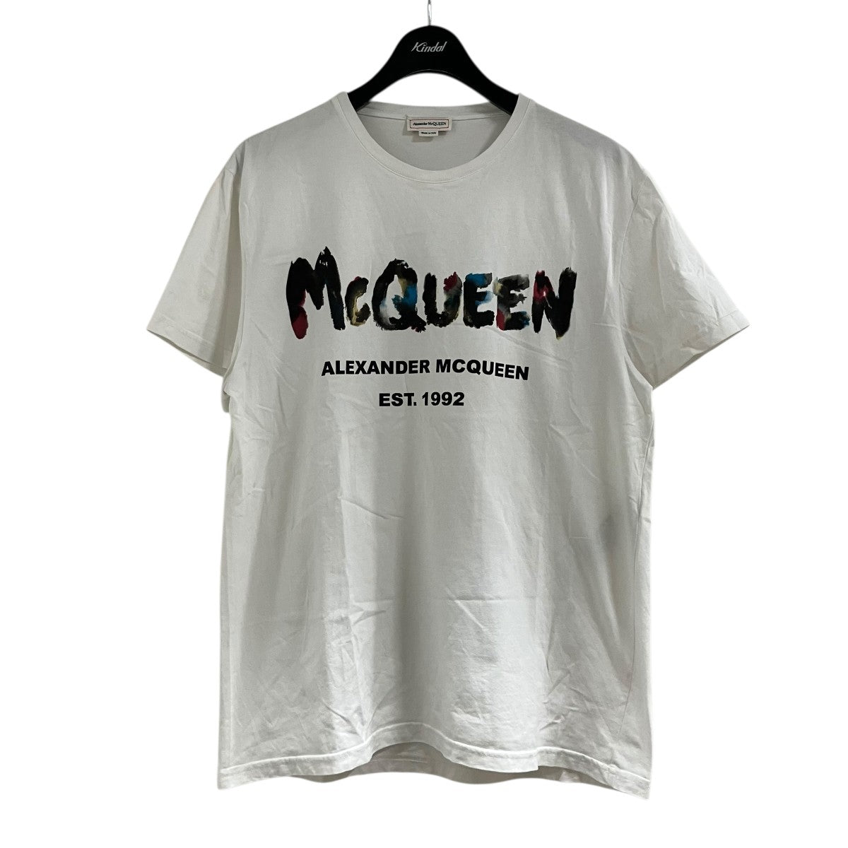 ALEXANDER McQUEEN アートプリントカットソー Tシャツ Tee T-shirt Archive 90s アレキサンダーマックイーン レディース ALEXANDER McQUEEN(アレキサンダーマックイーン) ロゴプリント半袖T