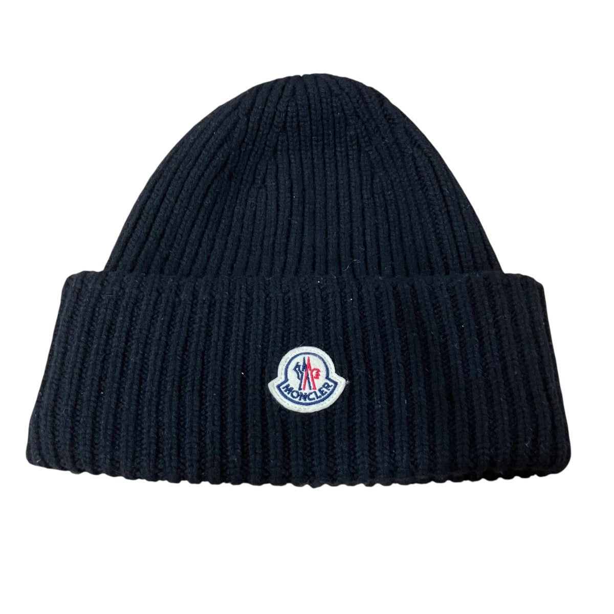 MONCLER ウールカシミアロゴニット帽 古着・中古-2枚目のアイテム画像