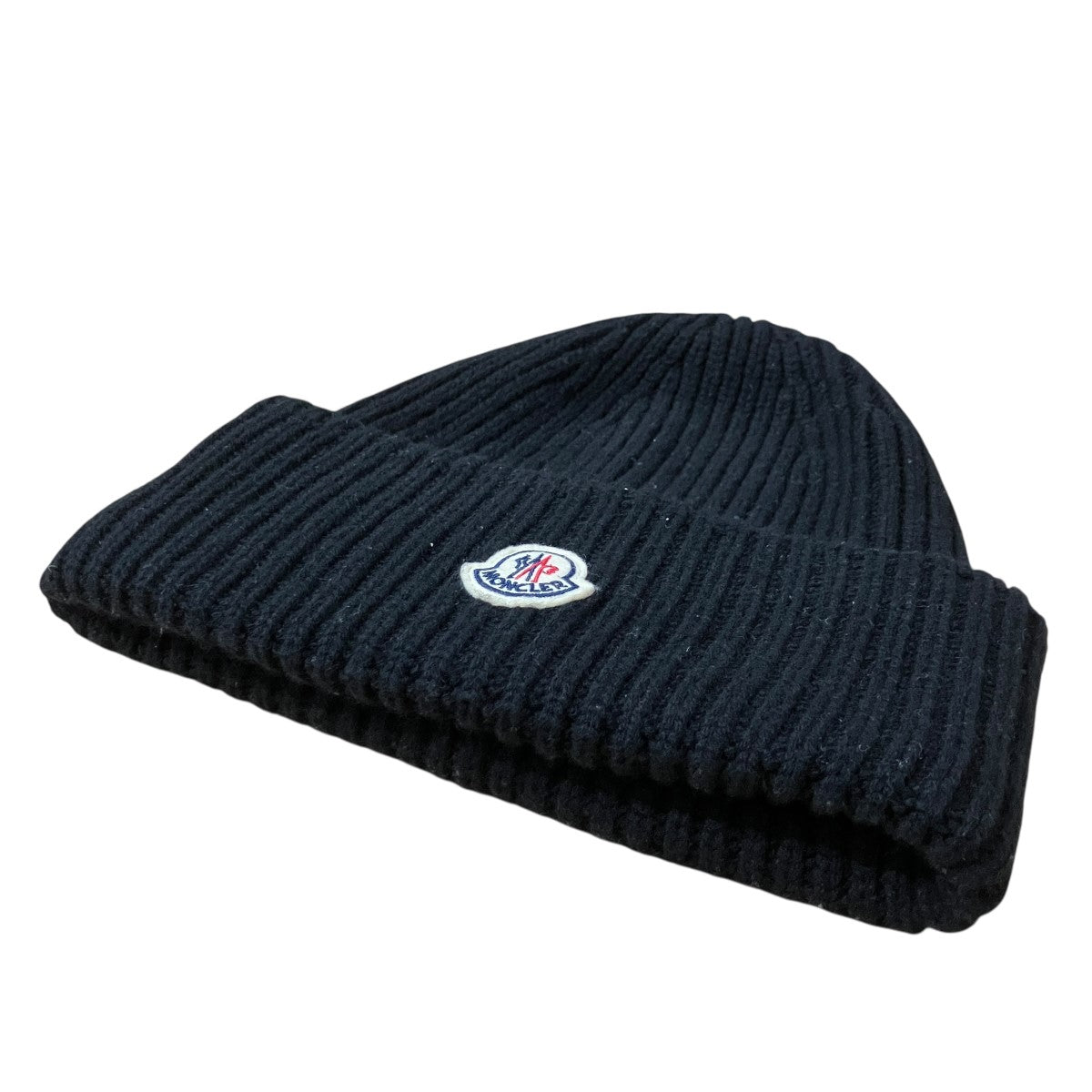 MONCLER ウールカシミアロゴニット帽 古着・中古-3枚目のアイテム画像