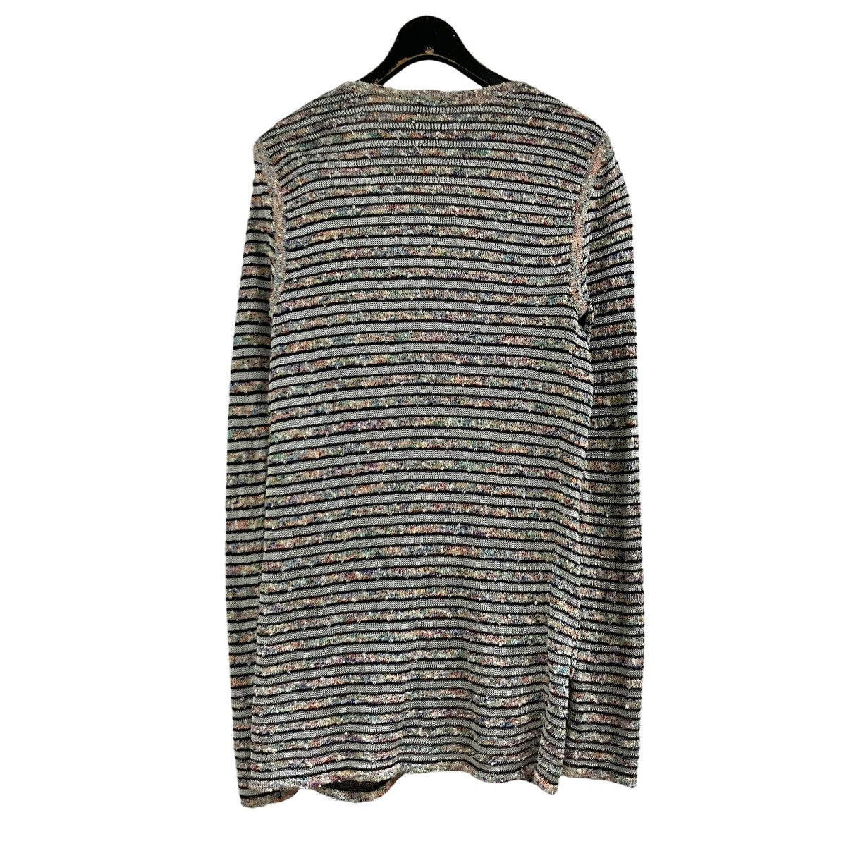 CHANEL ボーダーカーディガン 古着・中古-3枚目のアイテム画像