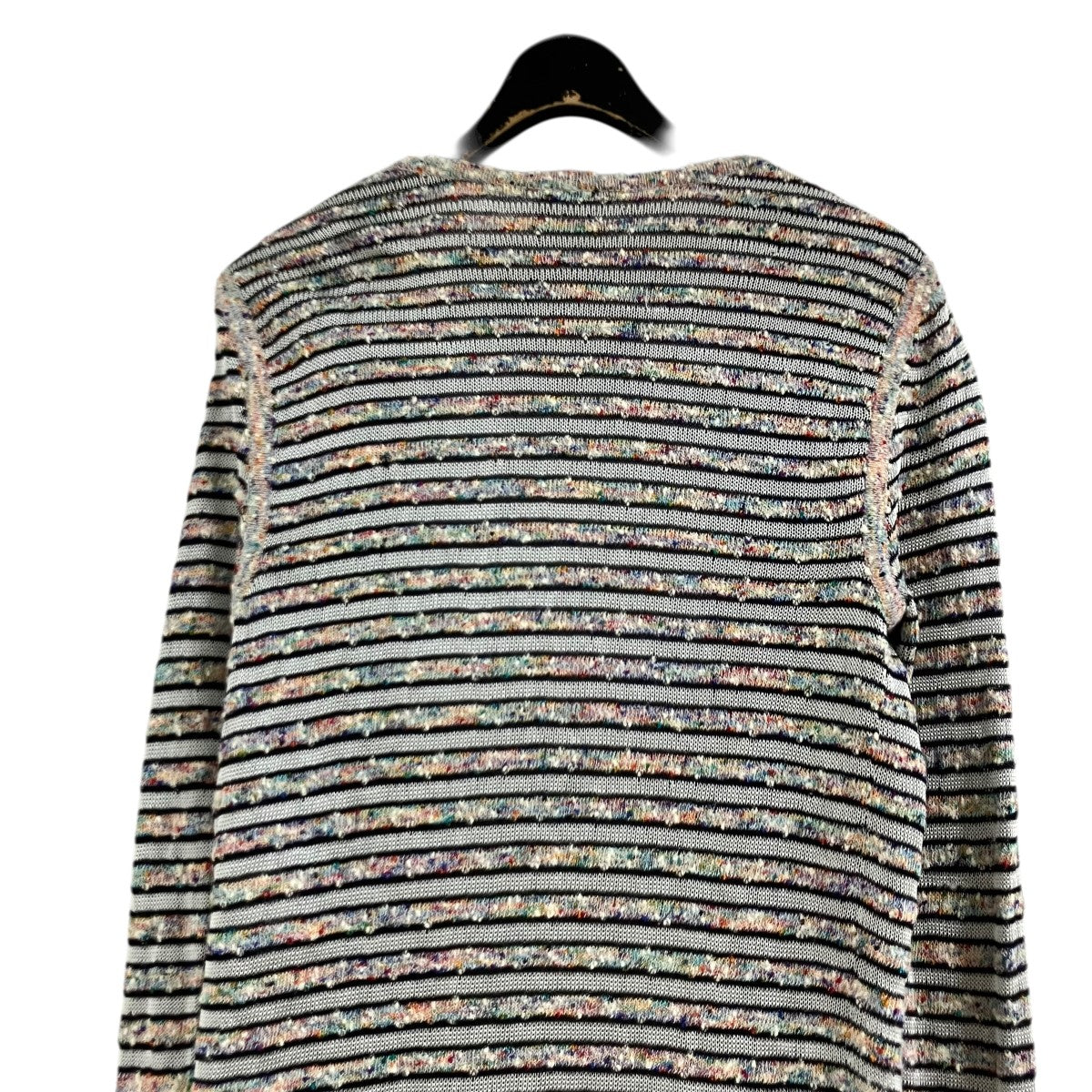 CHANEL ボーダーカーディガン 古着・中古-4枚目のアイテム画像
