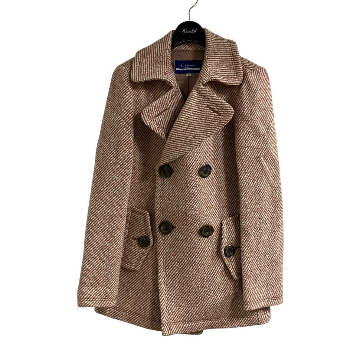 【美品】バーバリーブルーレーベル Pコート ノバチェック フレア　ベージュ BURBERRY BLUE LABEL(バーバリーブルーレーベル) Pコート FCF46-851-14